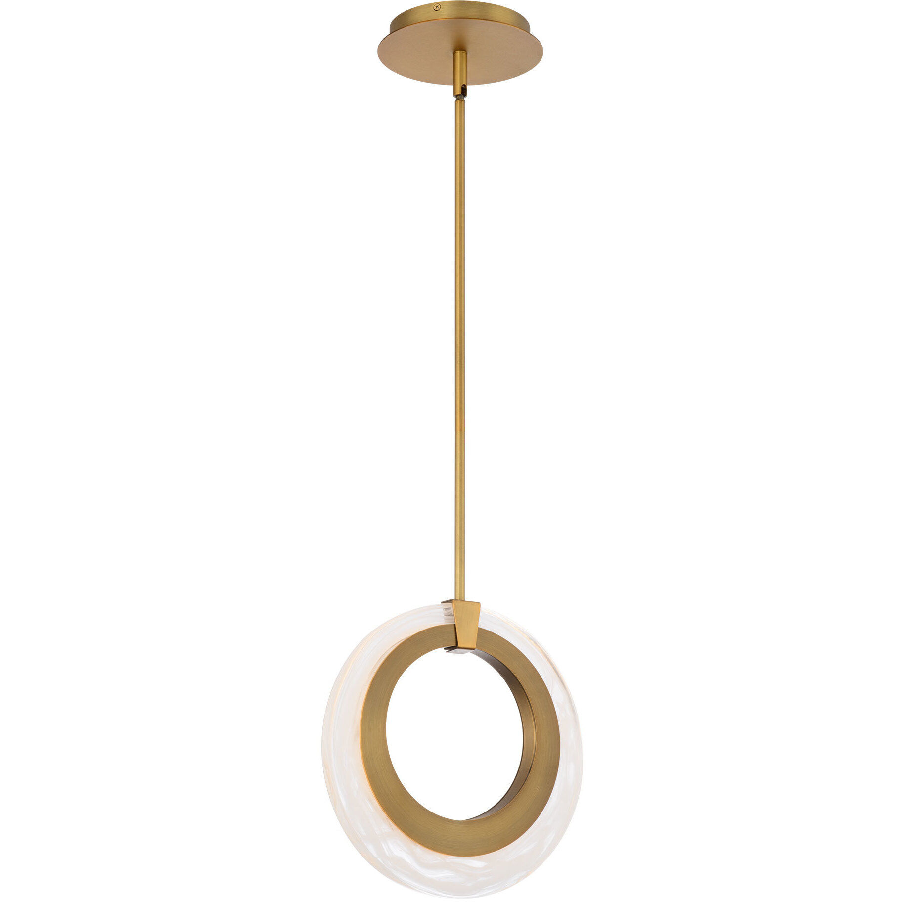Serenity 1 Light 0.88 inch Aged Brass Mini Pendant Ceiling Light