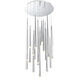 Cascade LED 26 inch Polished Nickel Multi-Light Pendant Ceiling Light in 21, Round, 28in.