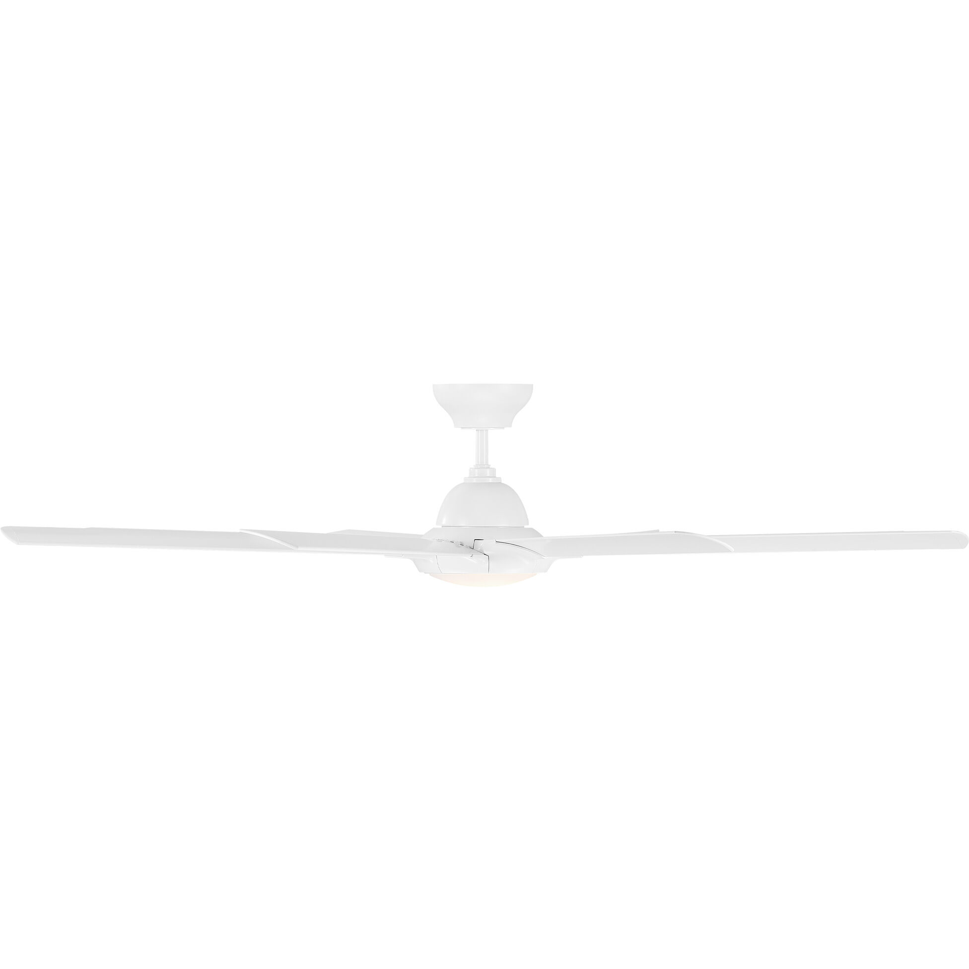 Hydra 80 inch Matte White Downrod Ceiling Fan in 3000K