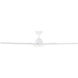 Hydra 80 inch Matte White Downrod Ceiling Fan in 3000K