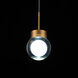 Double Bubble LED 5 inch Aged Brass Pendant Ceiling Light