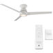 Tip Top 52 inch Matte White Ceiling Fan in 3000K, Smart Ceiling Fan