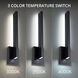 Mako LED 22 inch Black Outdoor Wall Light in 4000K