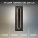 Bell Tower LED 20 inch Basalt Stone and Black Outdoor Wall Light