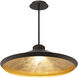 Alfa LED 23.75 inch Bronze and Gold Leaf Pendant Ceiling Light