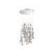 Hookah LED 23 inch Polished Nickel Chandelier Ceiling Light in 23in., Round, 15