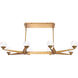 Double Bubble 8 Light 43.88 inch Aged Brass Linear Chandelier Ceiling Light