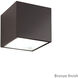 Bloc LED 5.5 inch Bronze Outdoor Wall Light in 2, 3000K