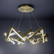 Chaos LED 34 inch Aged Brass Chandelier Ceiling Light in 21, 34in.