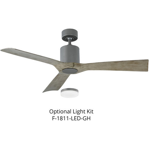Aviator 54 inch Graphite Weathered Gray with Weathered Gray Blades Downrod Ceiling Fan, Smart Ceiling Fan