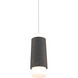 Chauncey LED 5.13 inch Basalt Stone and Black Mini-Pendant Ceiling Light in 3000K, Bassalt Stone and Black