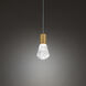 Plum LED 15 inch Aged Brass Mini Pendant Ceiling Light