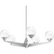 Double Bubble 5 Light 22 inch Satin Nickel Chandelier Ceiling Light