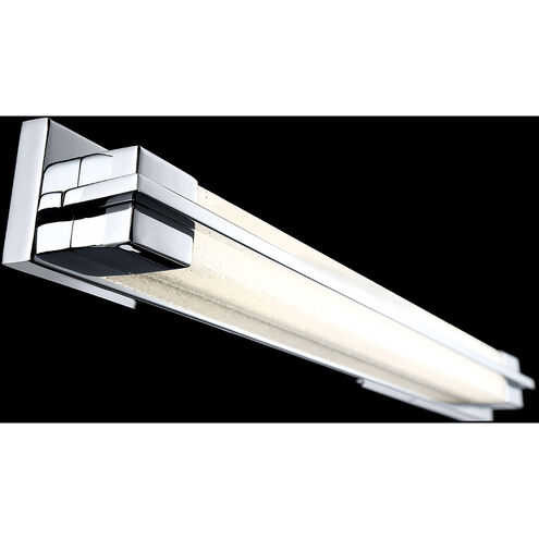 Ice LED 3 inch Chrome Bath Vanity & Wall Light in 27in.