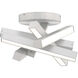 Chaos 1 Light 17.3 inch Brushed Aluminum Semi-Flush Mount Ceiling Light