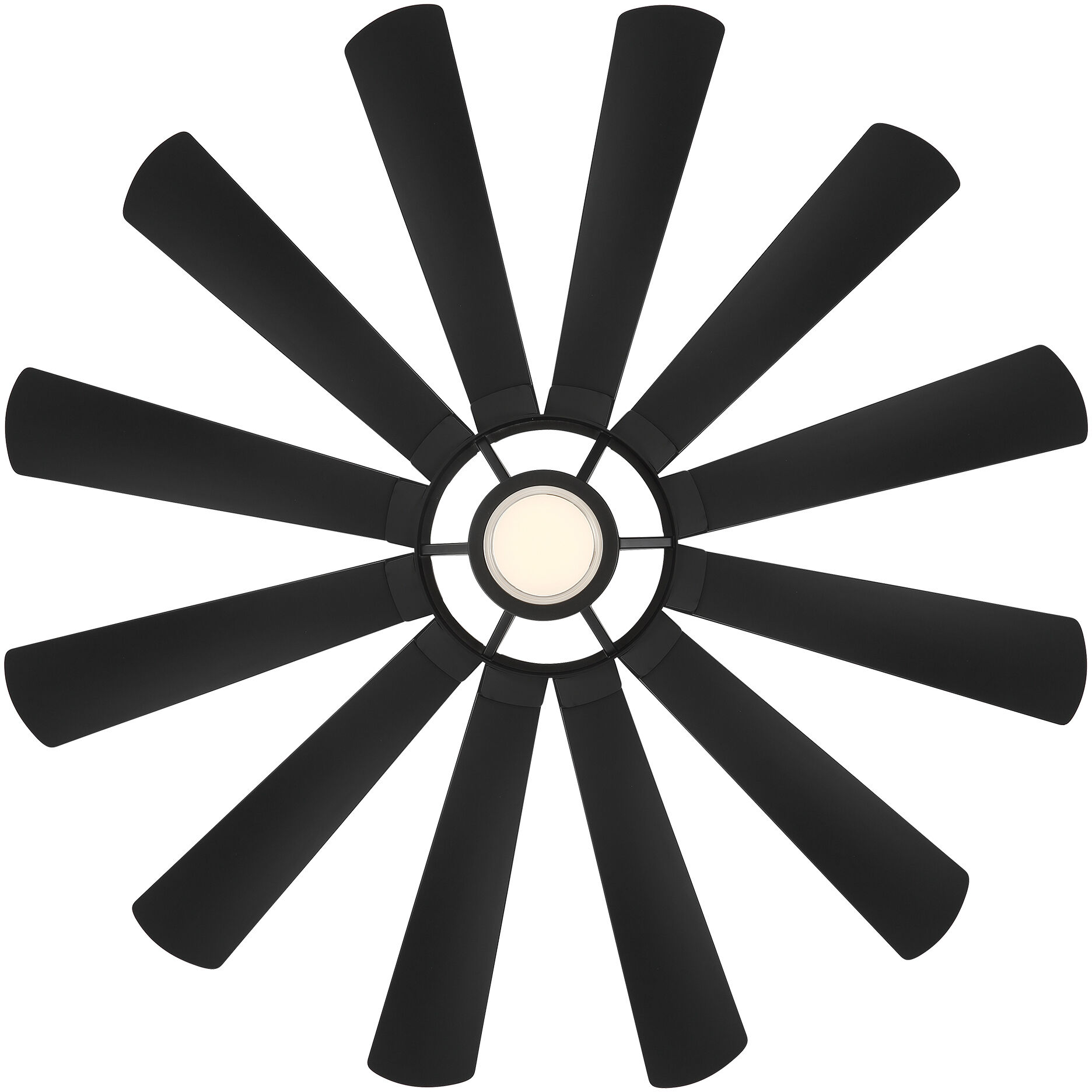 Wyndmill 65 inch Matte Black Downrod Ceiling Fan in 3000K