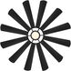 Wyndmill 65 inch Matte Black Downrod Ceiling Fan in 3000K