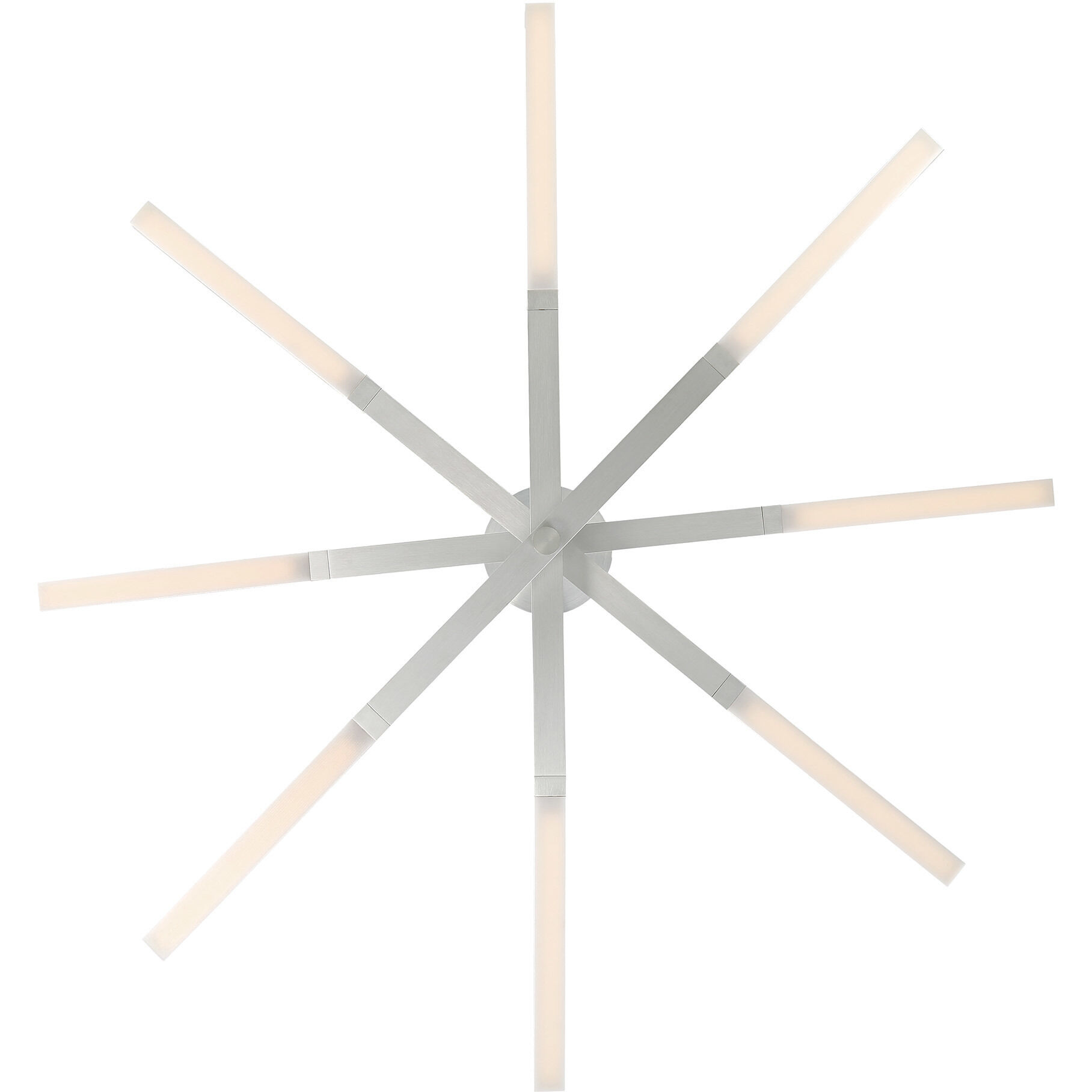 Stacked LED 48 inch Brushed Aluminum Chandelier Ceiling Light