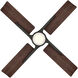 Cervantes 56 inch Oil Rubbed Bronze Dark Walnut with Dark Walnut Blades Downrod Ceiling Fan in 3000K, Smart Ceiling Fan