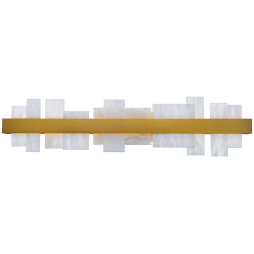 Acropolis 1 Light 37.38 inch Aged Brass Bath Vanity & Wall Light in 37in.