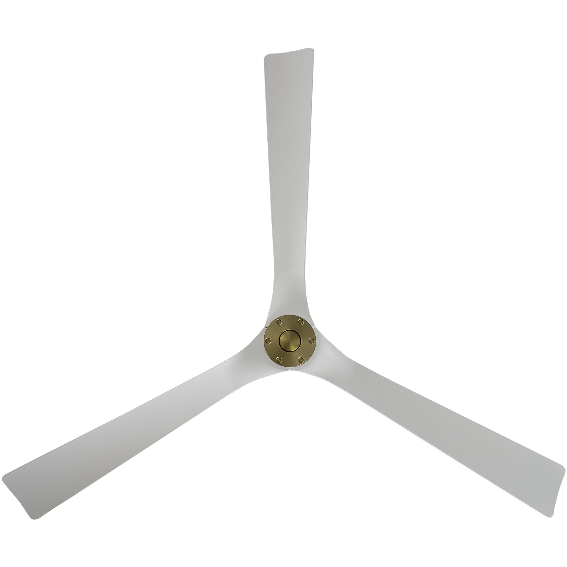 Torque 70 inch Soft Brass and Matte White with Matte White Blades Downrod Ceiling Fan in Soft Brass Matte White