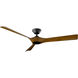 Torque 58 inch Matte Black and Distressed Koa with Distressed Koa Blades Downrod Ceiling Fan in Matte Black Distressed Koa