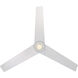 Lotus 54 inch Matte White Downrod Ceiling Fan in 2700K