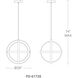 Kinetic LED 28 inch Black Pendant Ceiling Light in 28in.