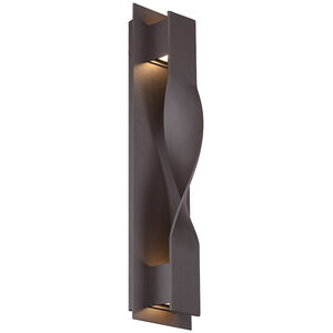 Twist LED 20 inch Bronze Outdoor Wall Light