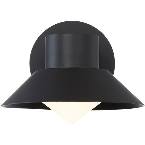 Oslo LED 8 inch Black Outdoor Wall Light in 10in.