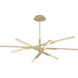 Stacked LED 48 inch Brushed Brass Chandelier Ceiling Light