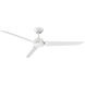 Roboto 62 inch Matte White Downrod Ceiling Fan, Smart Ceiling Fan