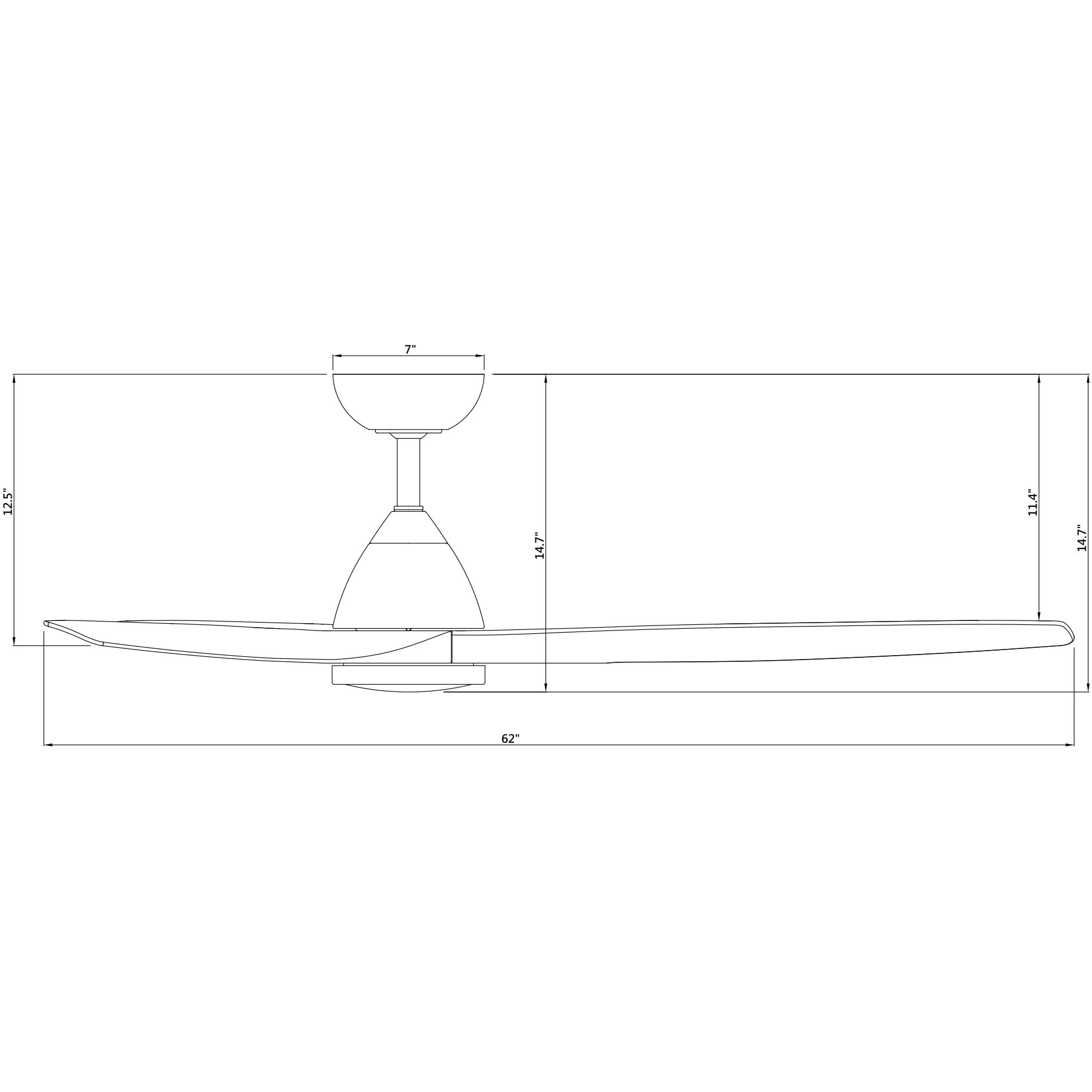 Skylark 62 inch Bronze White Oak with White Oak Blades Ceiling Fan