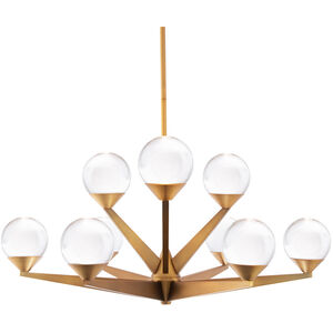 Modern Forms Double Bubble 9 Light 24 inch Aged Brass Chandelier Ceiling Light PD-82027-AB - Open Box