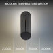 Clog LED 16 inch Basalt Stone and Black Outdoor Wall Light in 3000K, Bassalt Stone and Black
