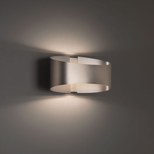 Swerve 1 Light 4 inch Brushed Nickel ADA Wall Sconce Wall Light