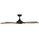 Mykonos 5 60 inch Bronze and Dark Walnut with Dark Walnut Blades Downrod Ceiling Fan in 2700K, Bronze Dark Walnut
