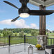 Corona 52 inch Brushed Nickel and Matte Black with Matte Black Blades Flush Mount Ceiling Fan in 2700K, Brushed Nickel Matte Black