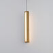 Chaos LED 7.13 inch Aged Brass Pendant Ceiling Light in 16in.