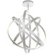 Kinetic LED 60 inch Titanium Chandelier Ceiling Light in 60in.