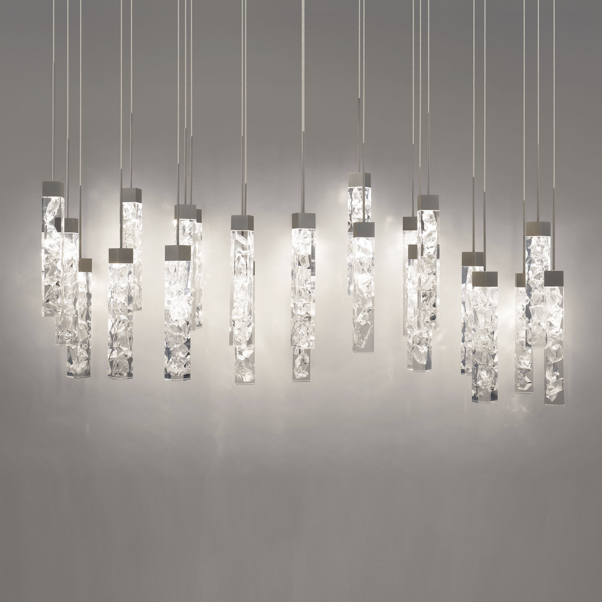 Minx 23 Light 12 inch Antique Nickel Multi-Light Pendant Ceiling Light