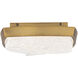 Kenji LED 11 inch Aged Brass Flush Mount Ceiling Light