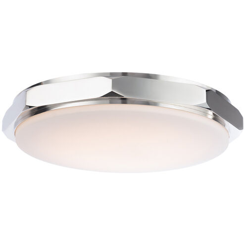 Grommet 1 Light 16 inch Polished Nickel Flush Mount Ceiling Light in 3000K, 16in.