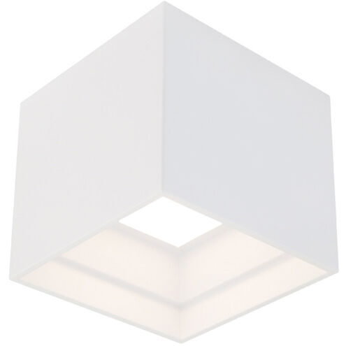 Kube 1 Light 5 inch White Outdoor Flush Mount