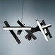 Chaos LED 21.25 inch Black Chandelier Ceiling Light in 21in., 11