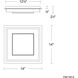 Grandstand LED 14 inch Basalt Stone and Black Flush Mount Ceiling Light