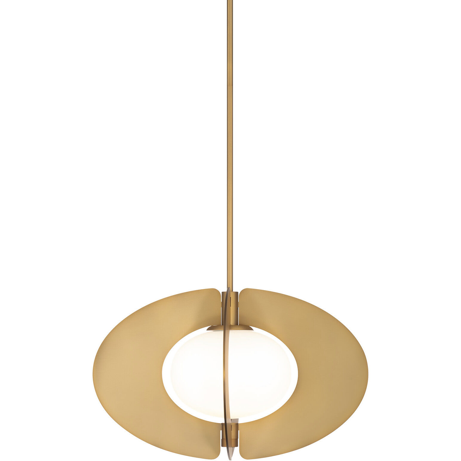 Echelon 1 Light 16 inch Aged Brass Pendant Ceiling Light