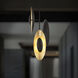 Trixie LED 12 inch Bronze and Gold Leaf Mini-Pendant Ceiling Light