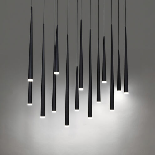 Cascade 14 Light 10 inch Black Multi-Light Pendant Ceiling Light