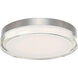Pi LED 12 inch Stainless Steel Flush Mount Ceiling Light in 3000K, 12in.